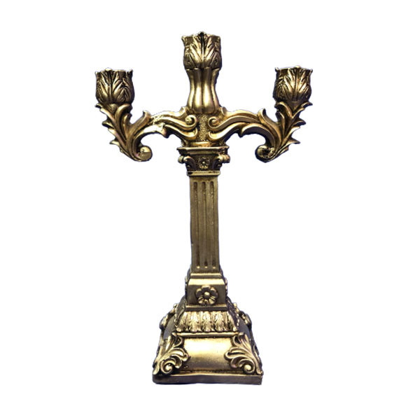 شمعدان دنیا دکوری سرمد مدل 3 شعله گل دار کد 1