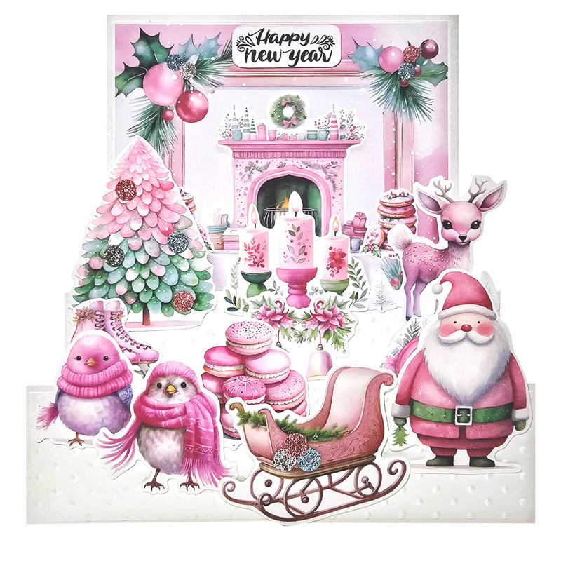 کارت پستال مدل سه بعدی طرح سال نو