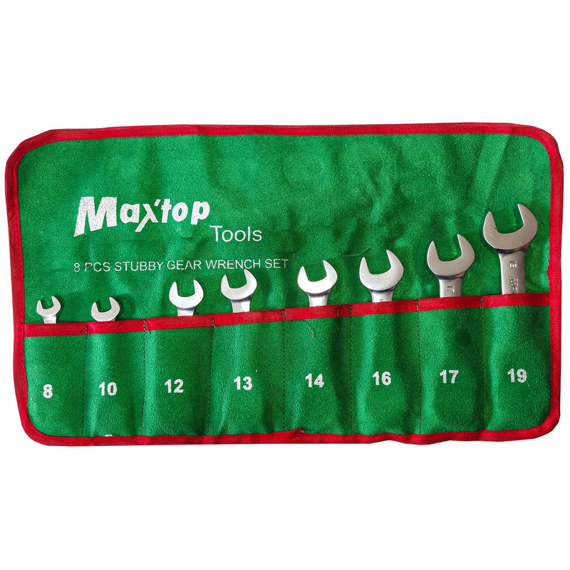 آچار یکسر تخت و یکسر رینگی جغجغه ای مکس تاپ مدل BTQSS - 1087 مجموعه 8 عددی