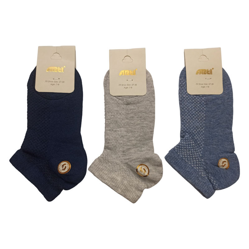 جوراب ساق کوتاه پسرانه آرتی مدل 200113 بسته ۳ عددی