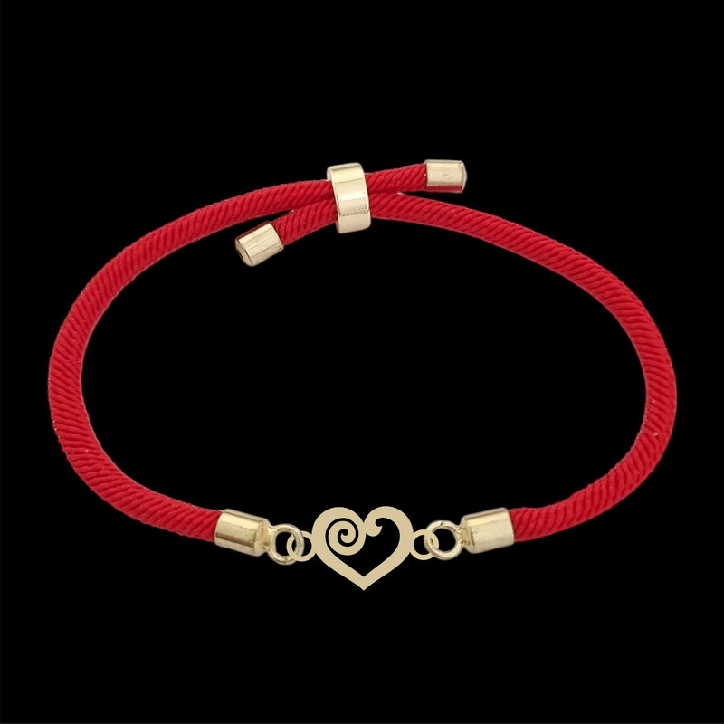 دستبند طلا 18 عیار زنانه لیردا مدل قلب 6900 thr