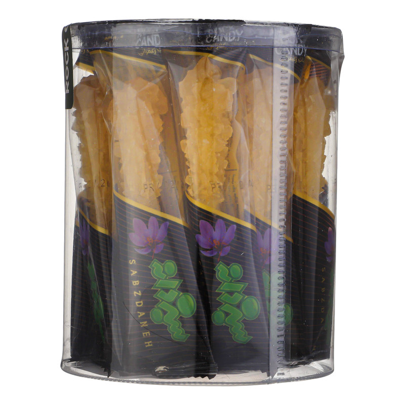 خرید و قیمت نبات زعفرانی سبزدانه - 225 گرم بسته 15 عددی