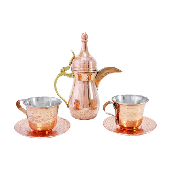 خرید و قیمت ست 5 تکه دله و فنجان مسی مدل یادگار کد HS59