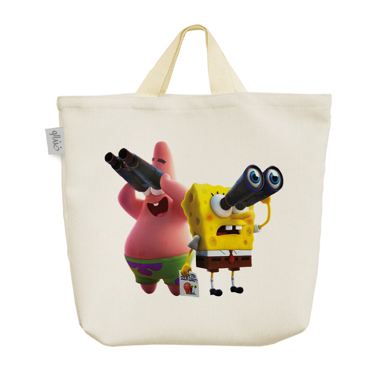 ساک خرید خندالو مدل پاتریک و باب اسفنجی کد 757