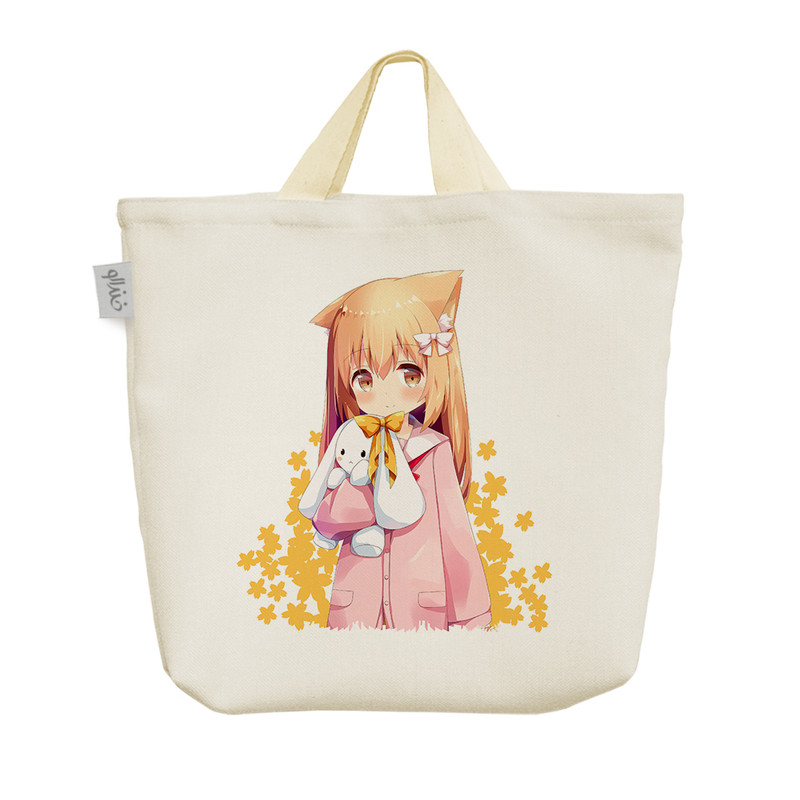 ساک خرید خندالو مدل دختر انیمه ای کد 1459