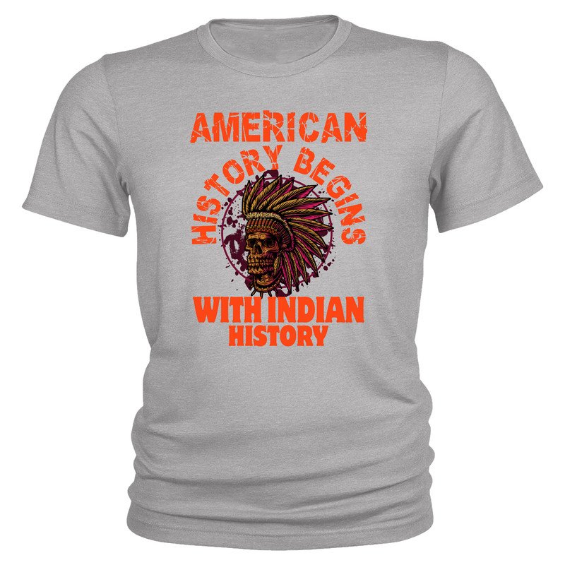 خرید و قیمت تیشرت آستین کوتاه مردانه طرح سرخپوست مدل I004G