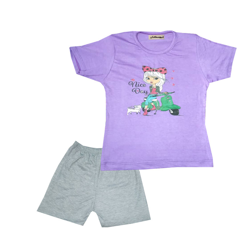 ست تی شرت و شلوارک بچگانه تروسکان مدل gerill