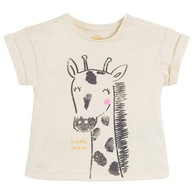 خرید و قیمت تی شرت آستین کوتاه دخترانه کول کلاب مدل زرافه