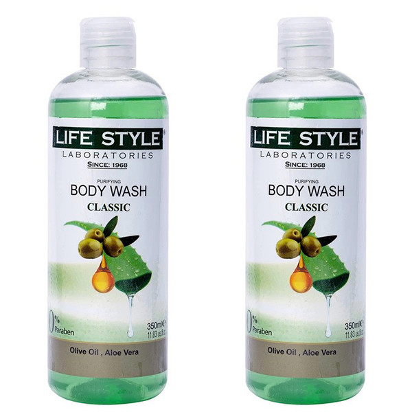 خرید و قیمت ژل شستشو بدن لایف استایل مدل کلاسیک حجم 350 میلی لیتر مجموعه دو عددی