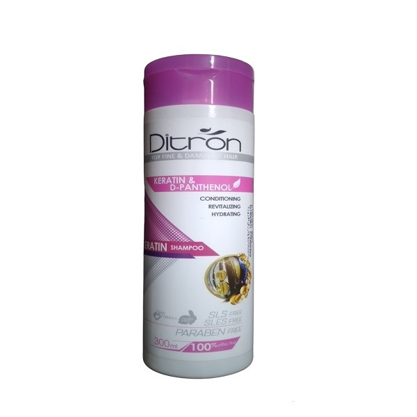 شامپو مو دیترون مدل کراتین حجم 300 میلی لیتر
