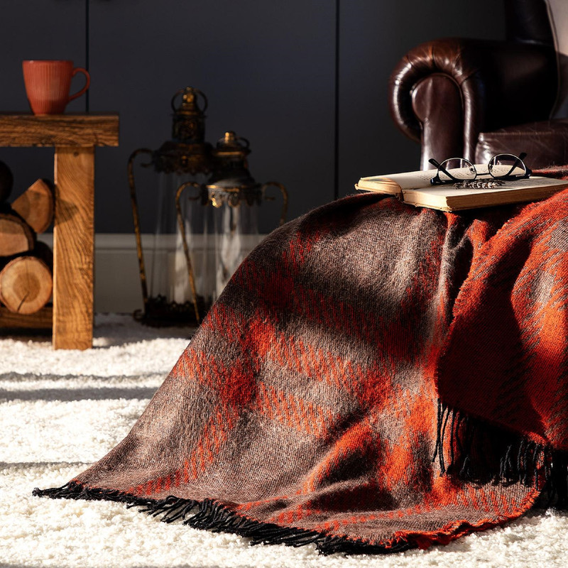 شال مبل مادام کوکو مدل Katriane Orange سایز 170×130 سانتی متر