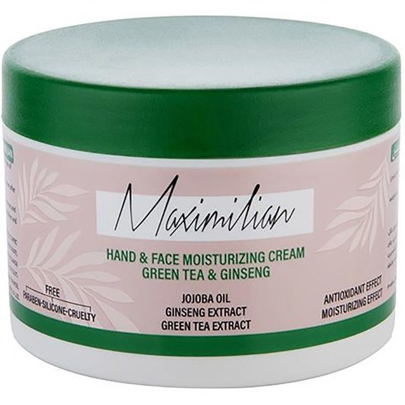 خرید و قیمت کرم مرطوب کننده ماکسیمیلیان مدل چای سبز و جنسینگ حجم 250 میلی لیتر