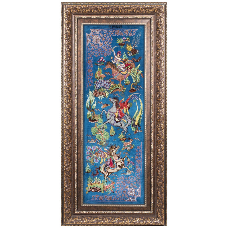 تابلو فرش دستباف سی پرشیا مدل شکارگاه کد 903704