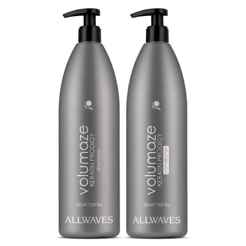 خرید و قیمت شامپو و نرم کننده مو آلویوز مدل کراتینه و حجم دهنده حجم 1000 میلی لیتر مجموعه دو عددی