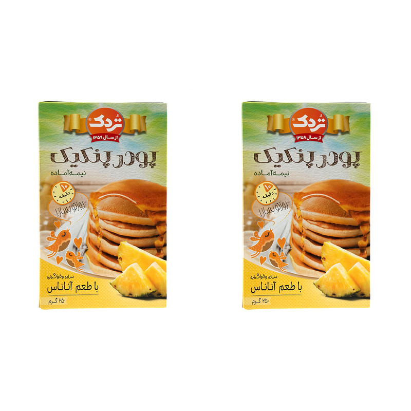خرید و قیمت پودر پنکیک آناناس تردک - 250 گرم بسته 2 عددی
