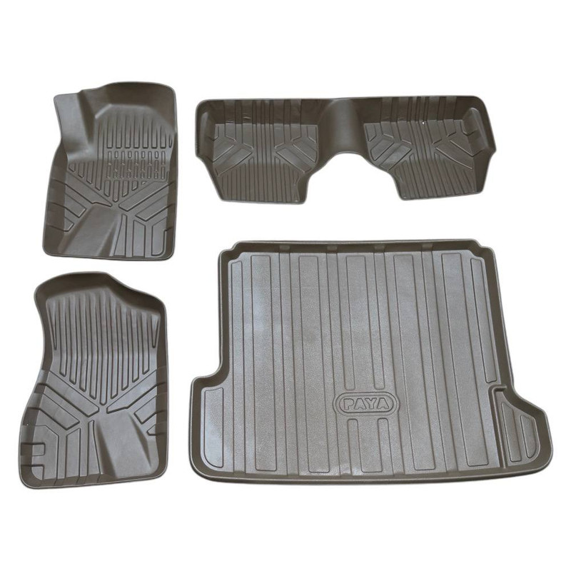 کفپوش سه بعدی خودرو پایا مدل MC100 مناسب برای پژو پارس به همراه کفپوش صندوق