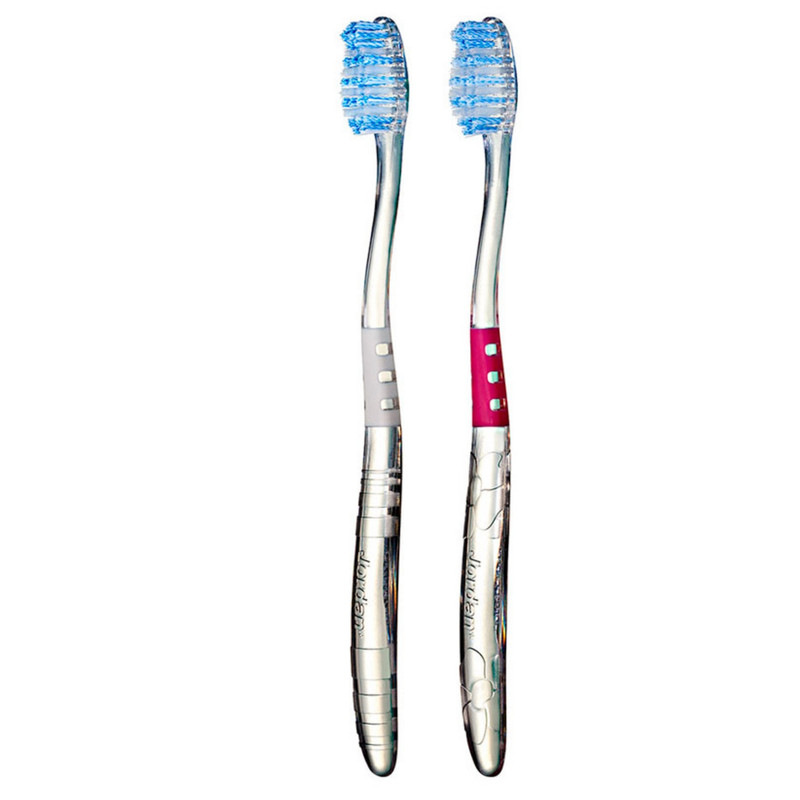 مسواک جردن مدل تارگت وایت با برس متوسط مجموعه 2 عددی