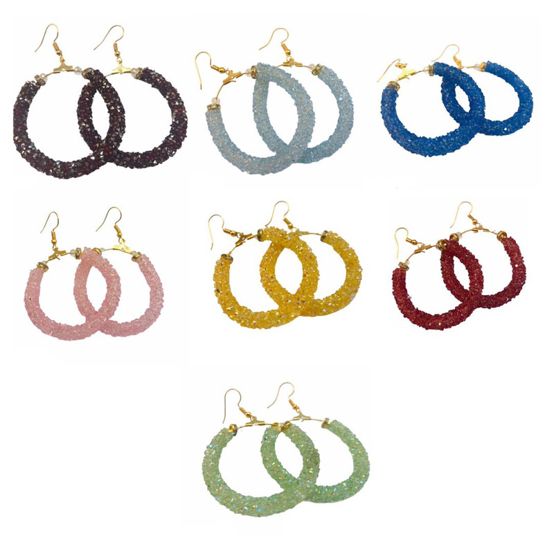 خرید و قیمت گوشواره دخترانه مدل نگین دار مجموعه 7 عددی