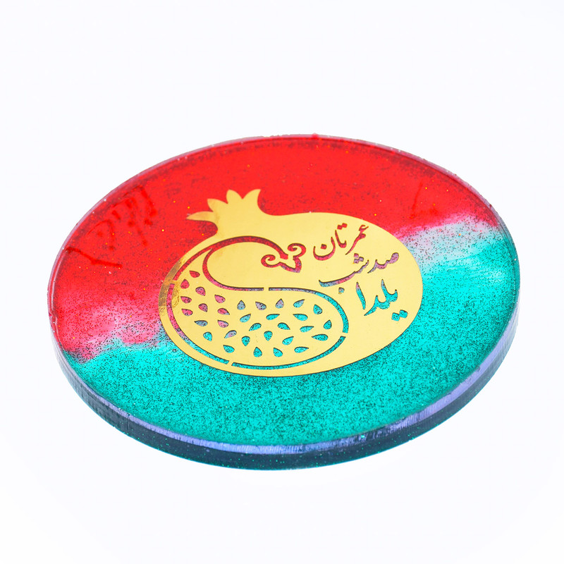 زیر لیوانی مدل انار شب یلدا