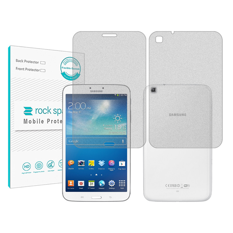 محافظ صفحه نمایش مات راک اسپیس مدل HyMTT مناسب برای تبلت سامسونگ Galaxy Tab 3 8.0 به همراه محافظ پشت تبلت