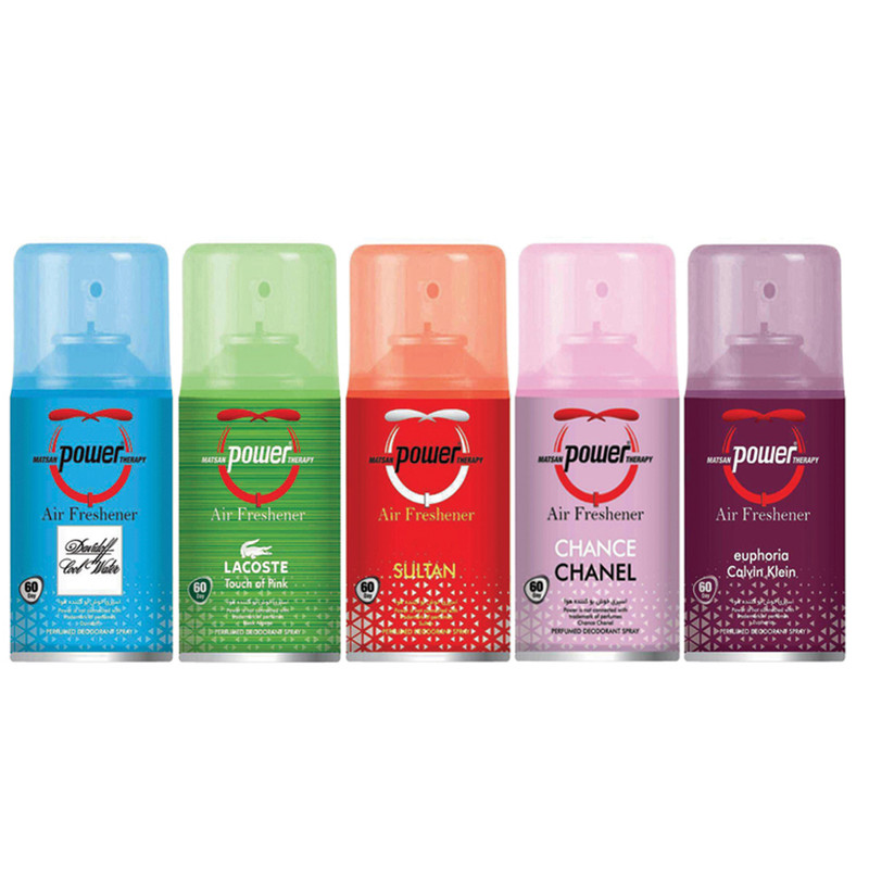 خرید و قیمت اسپری خوشبو کننده هوا پاور مدل1 حجم 260 میلی لیتر مجموعه 5 عددی
