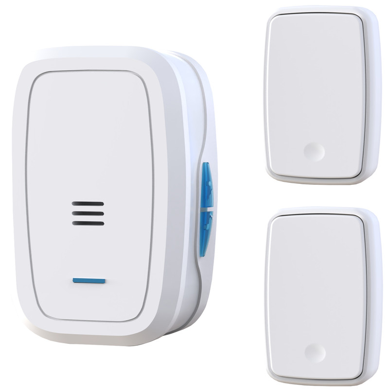 خرید و قیمت زنگ بی سیم زوگین مدل NN24White به همراه دو شستی