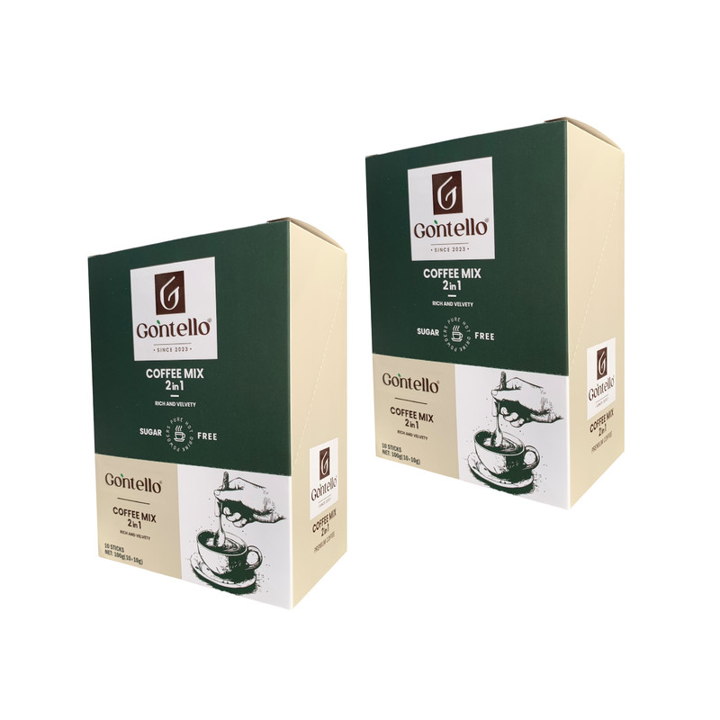 کافی میکس 2در1 بدون شکر گونتلو - 200 گرم بسته 2 عددی