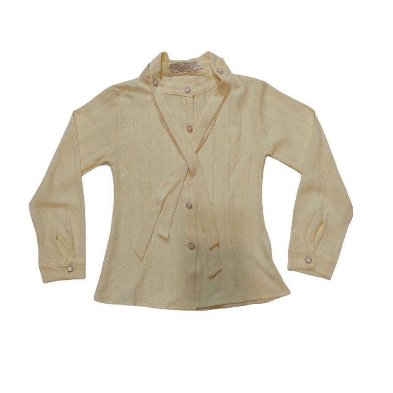 شومیز آستین بلند دخترانه مدل نخ لمه کد ASH514