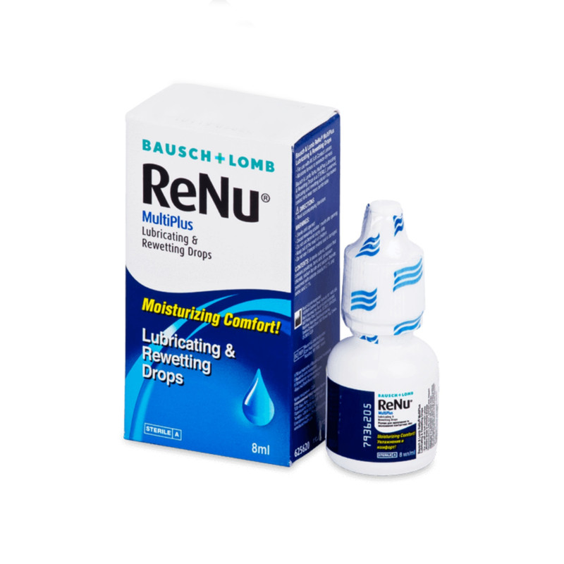 قطره مرطوبکننده لنز رنیو مدل MultiPlus حجم 8 میلی لیتر