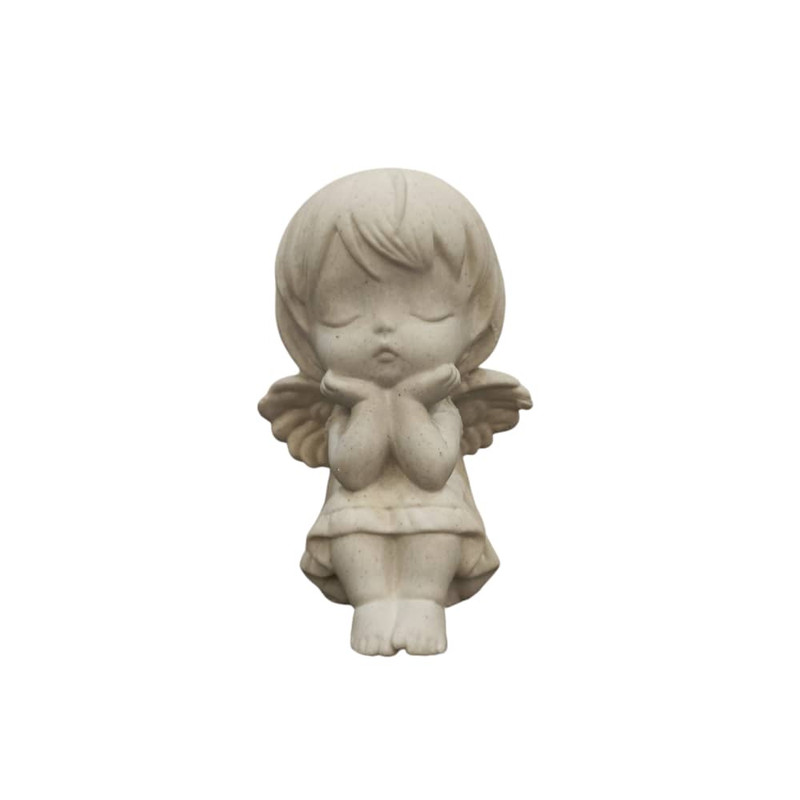 مجسمه سنگی خام مدل فرشته نشسته