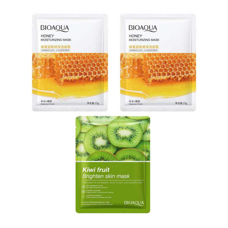 ماسک صورت بایو آکوا کد 12 وزن 25 گرم مجموعه 3 عددی