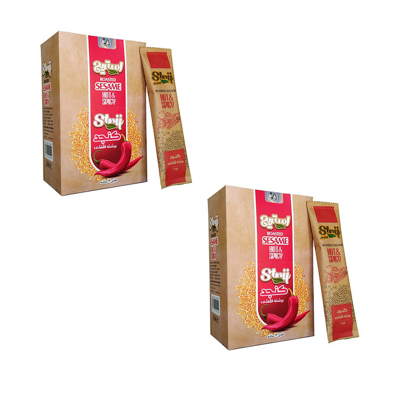 کنجد برشته فلفلی ساشه ای استریج دو بسته 12 عددی