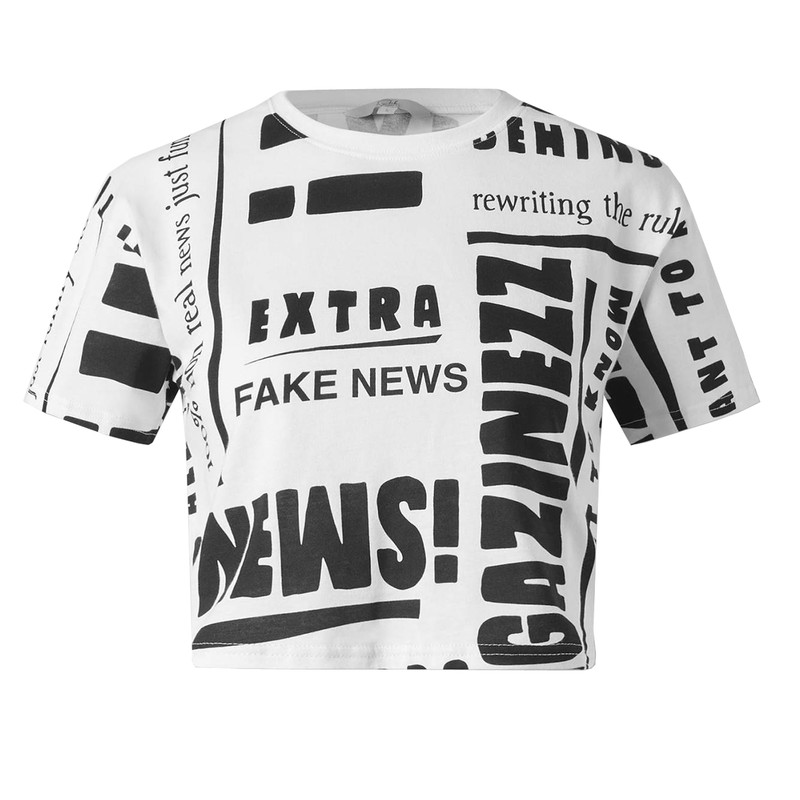 کراپ تیشرت آستین کوتاه زنانه سی اند ای مدل 18308971