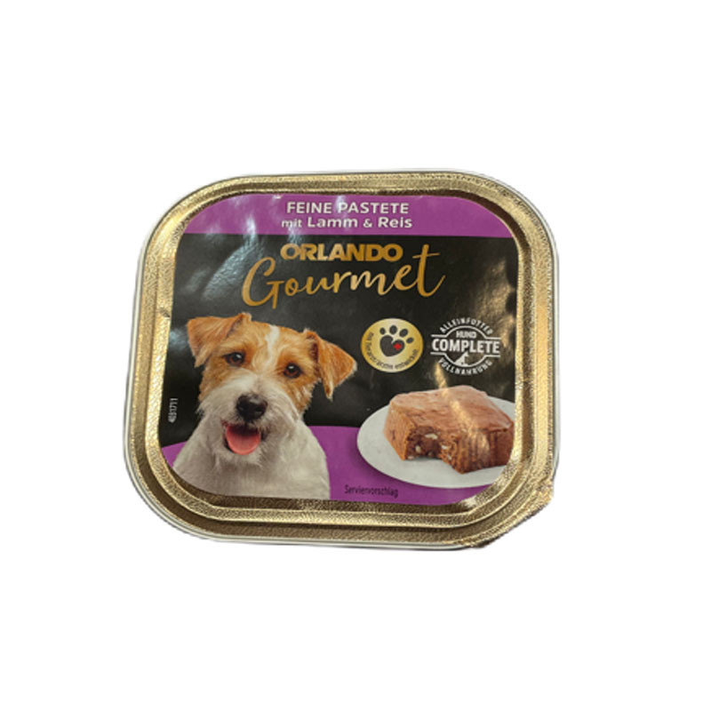 کنسرو غذای سگ اورلاندو مدل بره وزن 150 گرم