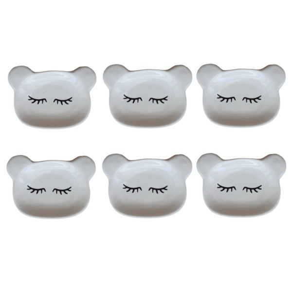 ظرف سرو مدل خرسی eyelash مجموعه شش عددی
