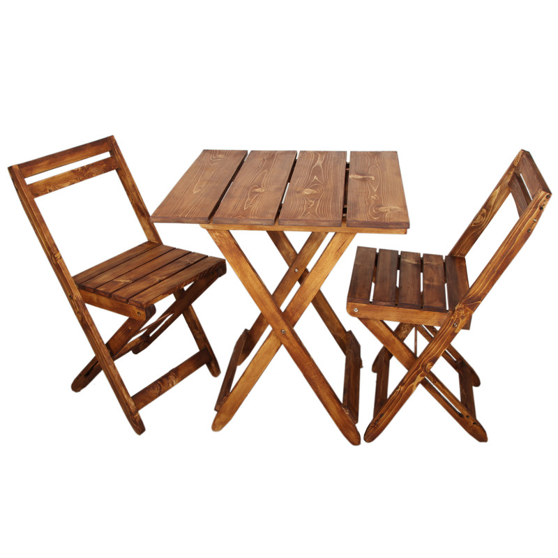 خرید و قیمت میز و صندلی ناهاخوری 2 نفره مدل تاشو چوبی