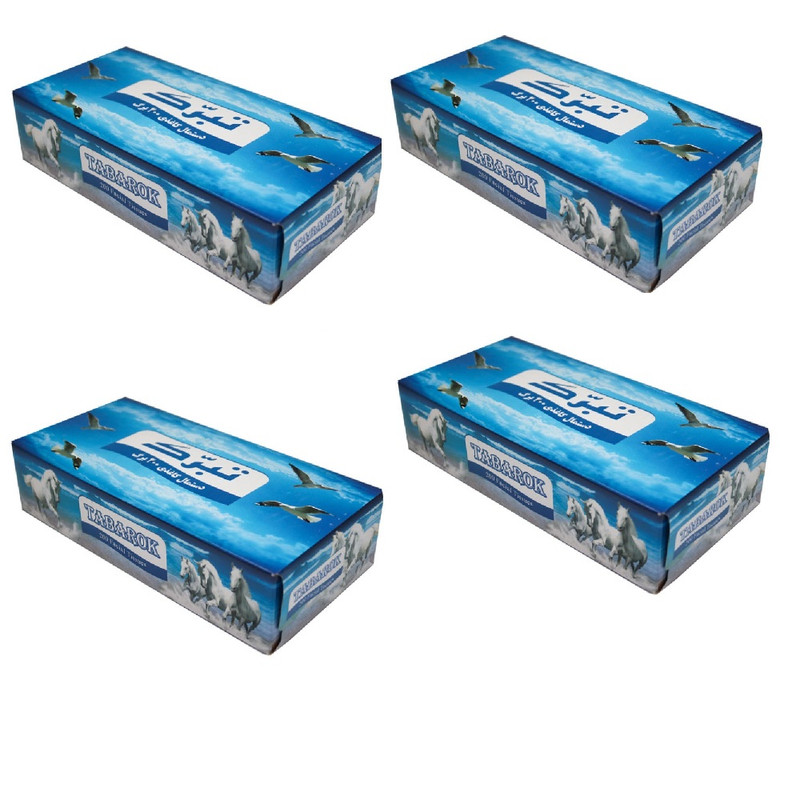 خرید و قیمت دستمال کاغذی 100 برگ تبرک مدل هرسر