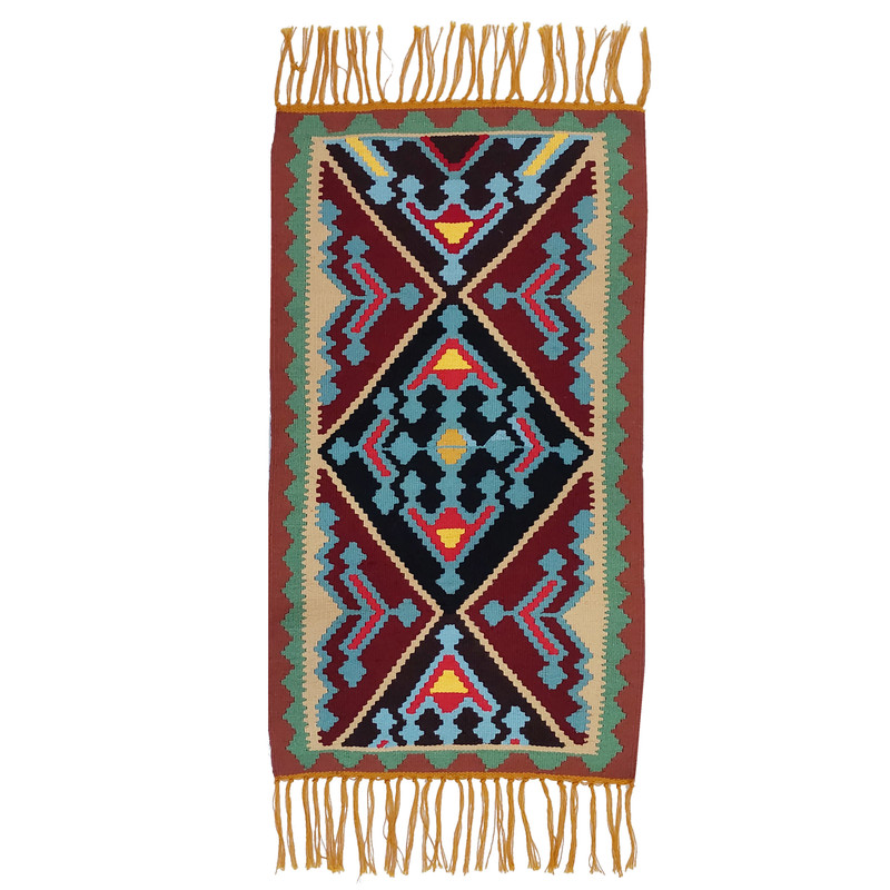 گلیم دستبافت یک متری مدل پادری کد 104