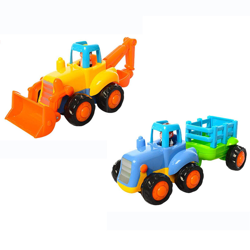 خرید و قیمت ماشین بازی هولی تویز طرح بولدوزر و تراکتور مجموعه 2 عددی