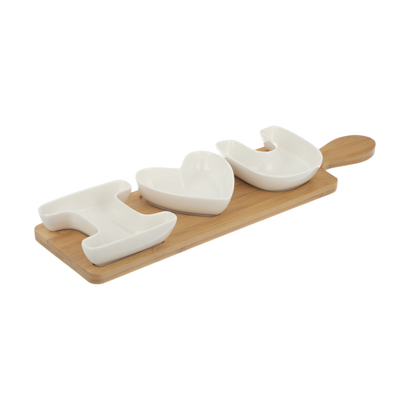 خرید و قیمت اردوخوری بامبو پروکلین طرح قلب مدل qwa07915