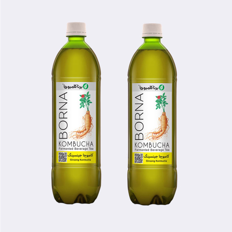 نوشیدنی کامبوچا جینسینگ - 1 لیتر بسته 2 عددی