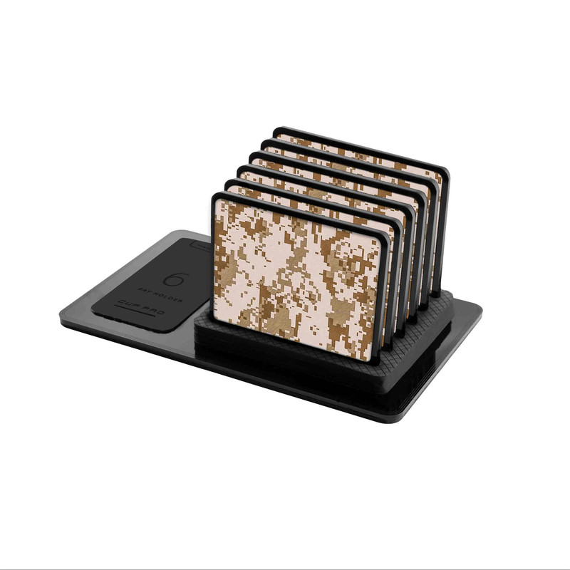 زیر لیوانی ماهوت مدل Army-Desert-Pixel بسته 6 عددی