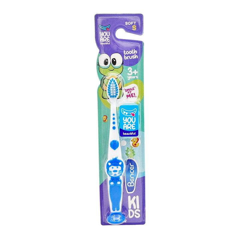 مسواک کودک بنسر طرح شیر با برس نرم