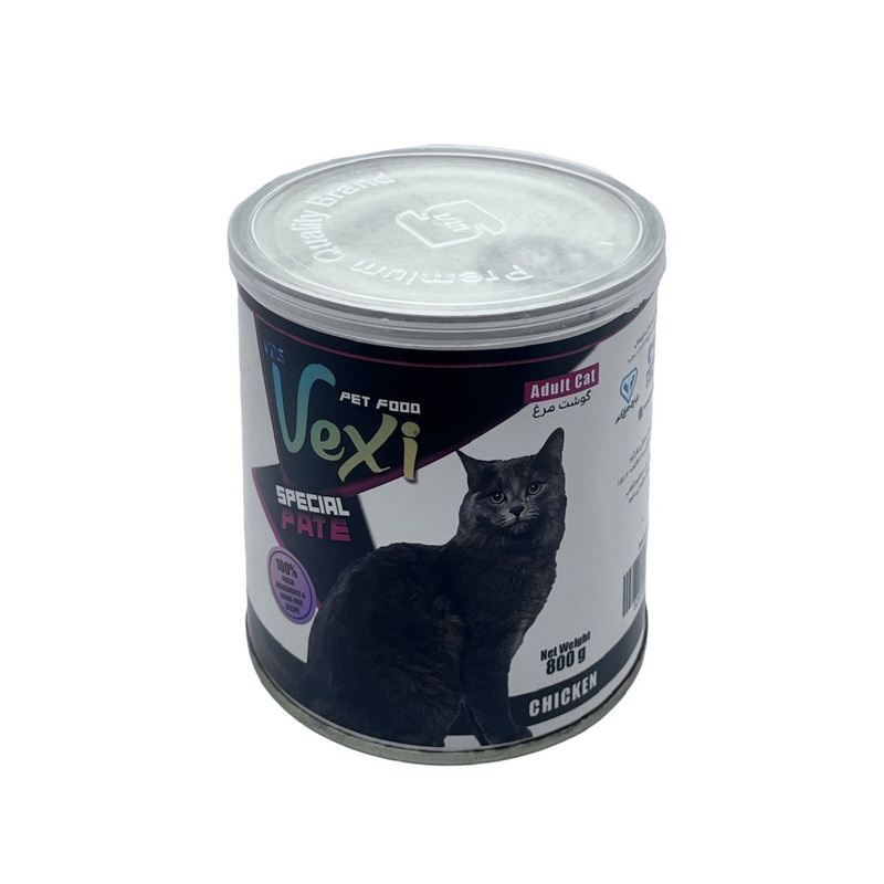 کنسرو غذای گربه وکسی مدل پته گوشت مرغ وزن 800 گرم