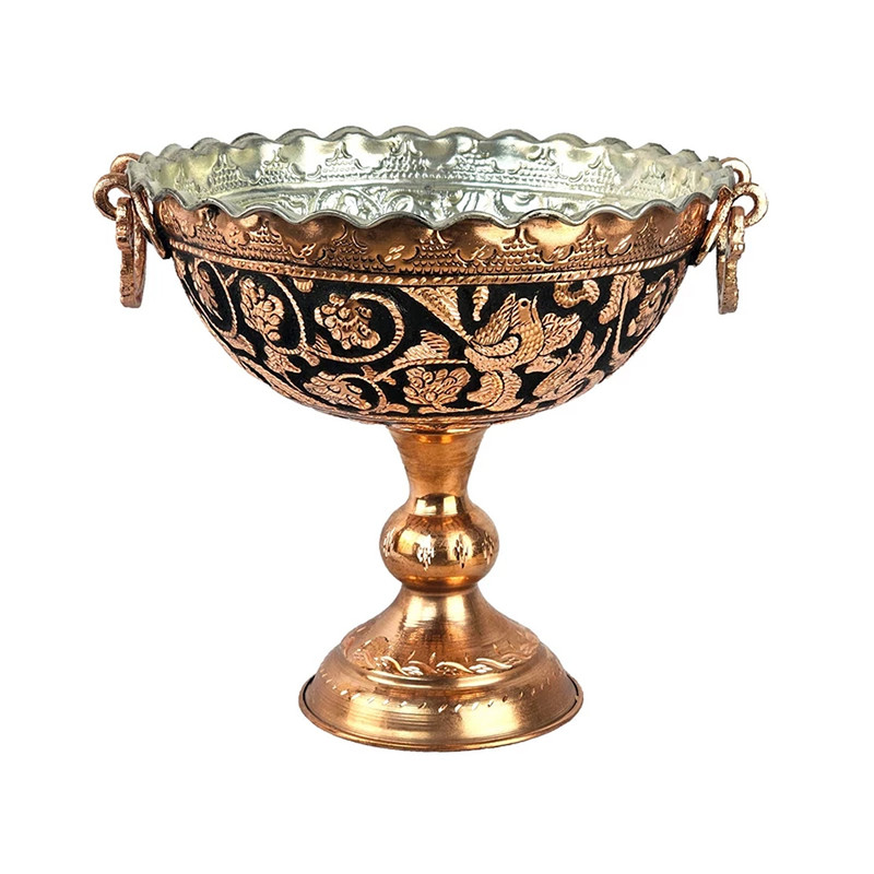 میوه خوری قلمزنی مسی مدل گوشواره ای کد S30