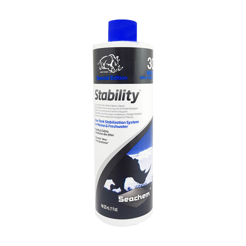 محلول آماده ساز آب آکواریوم سیچم کد2936b مدل stability حجم 325 میلی لیتر