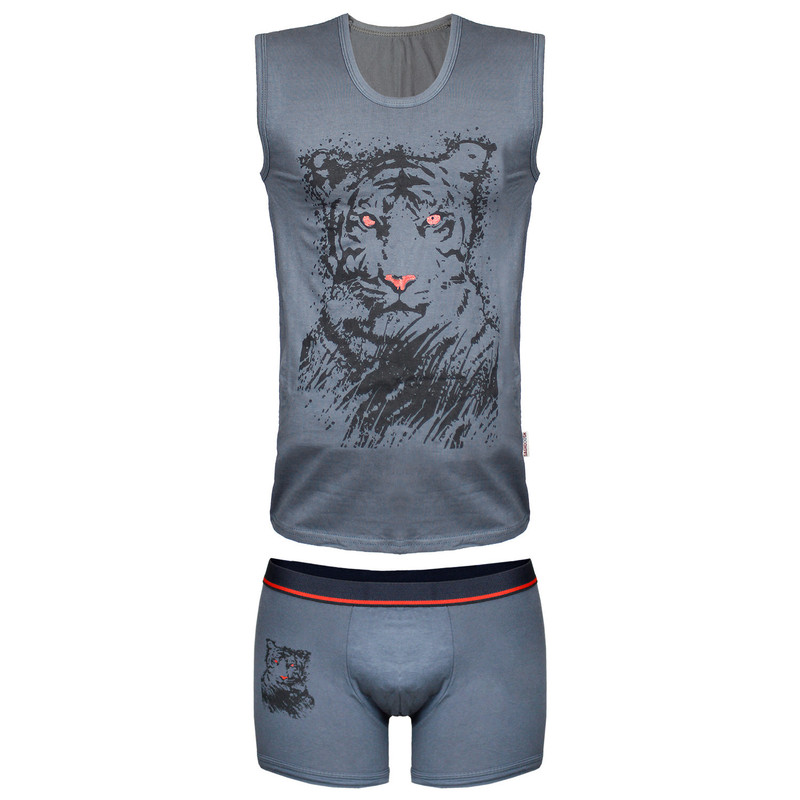 خرید و قیمت ست شورت و زیرپوش مردانه ساقدوش کد 415 رنگ طوسی