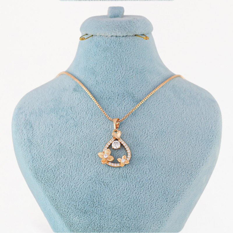گردنبند زنانه ژوپینگ مدل گل کد oo625
