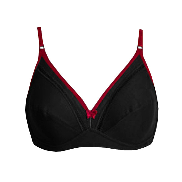 سوتین دخترانه تی بی ان مدل نخی بدون فنر کد 1156 رنگ مشکی