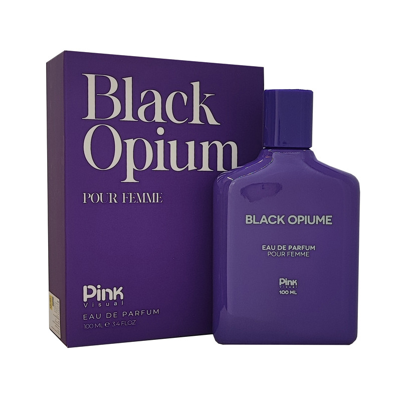 ادوپرفیوم زنانه پینک ویژوآل مدل Black Opium با رایحه گرم حجم 100 میلیلیتر